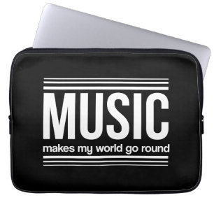 Housse Pour Ordinateur Portable La musique fait mon monde tourner
