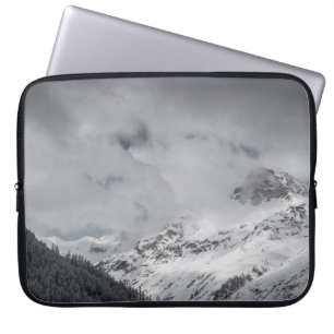 HOUSSE POUR ORDINATEUR PORTABLE LA NEIGE COUVERT LA MONTAGNE SOUS LE CIEL NUAGE PE