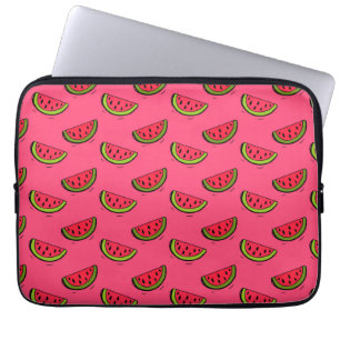Housse Pour Ordinateur Portable La pastèque d'été sur le Motif rose