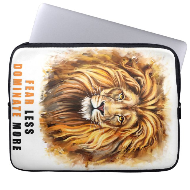 Housse Pour Ordinateur Portable La peur du lion moins dominer plus (Devant)