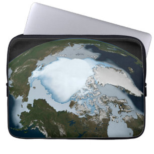 Housse Pour Ordinateur Portable La Planète Terre Montre La Couverture De Glace De