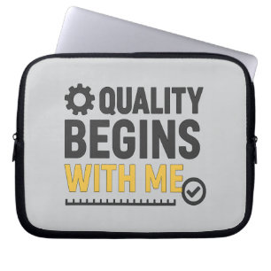Housse Pour Ordinateur Portable La qualité commence par moi Culture de travail pos