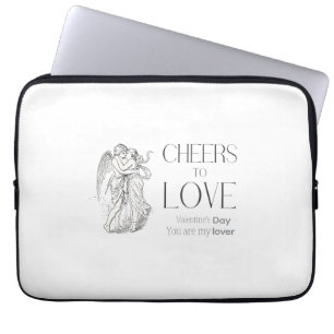 Housse Pour Ordinateur Portable La Saint-Valentin – Chérubins Vintage & Message d'