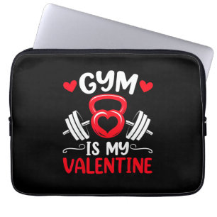 Housse Pour Ordinateur Portable La salle de sport est mon cœur de la Saint-Valenti
