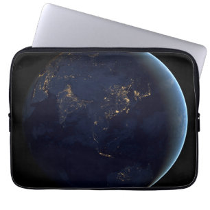 Housse Pour Ordinateur Portable La Terre s'illumine la nuit en Asie et en Australi