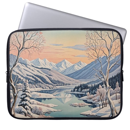 Housse Pour Ordinateur Portable La tranquillité d'hiver (Devant)