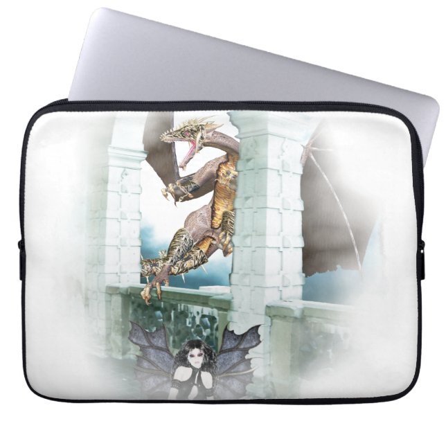 Housse Pour Ordinateur Portable La Vignette du Dragon (Devant)
