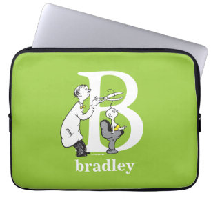 Housse Pour Ordinateur Portable L'ABC de Dr Seuss : Lettre B - Blanc Ajoutez vot