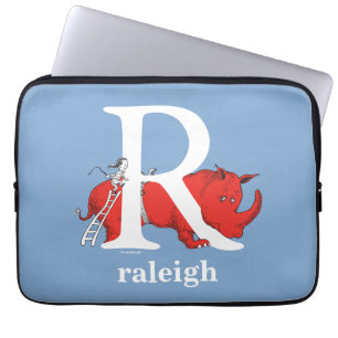 Housse Pour Ordinateur Portable L'ABC du Dr. Seuss : Lettre R - Blanc Ajoutez vo