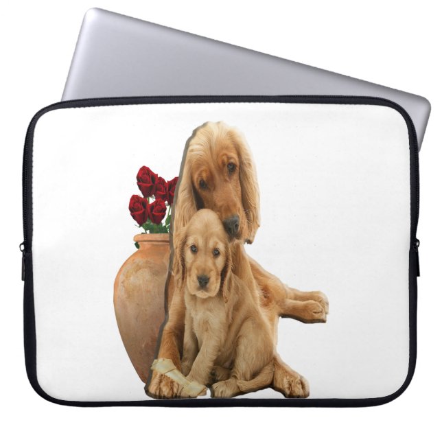 Housse Pour Ordinateur Portable Labrador et chiots (Devant)