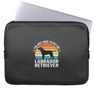 Housse Pour Ordinateur Portable Labrador Retriever Rétro Caresse de Chien