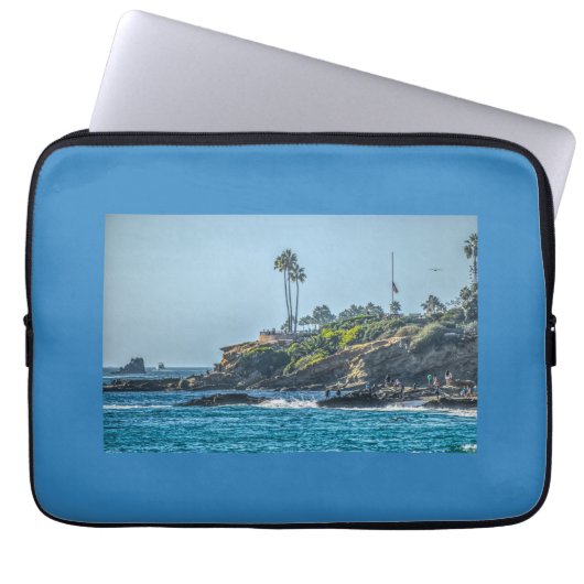 Housse Pour Ordinateur Portable Lagune de plage (Devant)