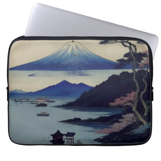 Housse Pour Ordinateur Portable Lake, Pine and Mountain - Japan (Devant)