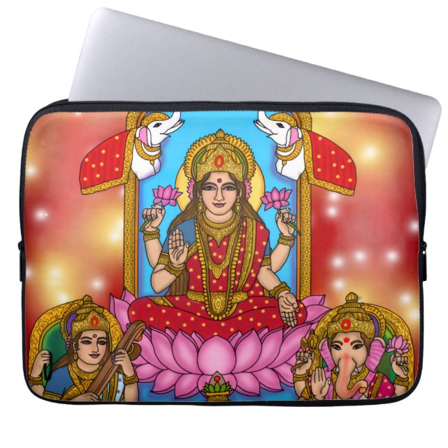 Housse Pour Ordinateur Portable Lakshmi Ganesh  (Devant)