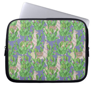 Housse Pour Ordinateur Portable Lama d'aquarelle et motif de Catus