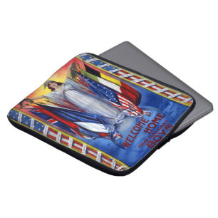 Housse Pour Ordinateur Portable L'Amérique patriotique vintage, Paix Justice Liber