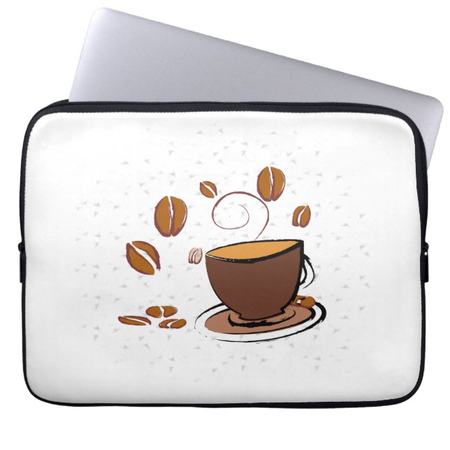 Housse Pour Ordinateur Portable L'amour du café (Devant)