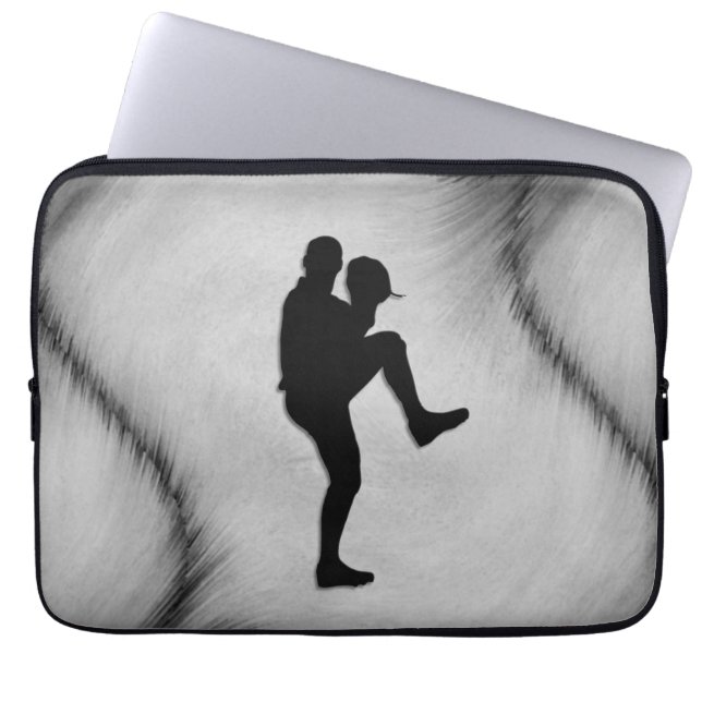 Housse Pour Ordinateur Portable Lanceur de joueur de baseball en enroulement (Devant)