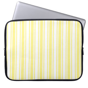 Housse Pour Ordinateur Portable Landes de bonbons jaune et blanc citron