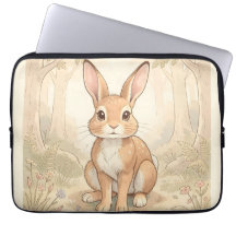 Lapin brun mignon dans une forêt