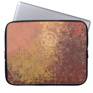 Housse Pour Ordinateur Portable L'art artisanal. La texture colorée. OEuvre d'art
