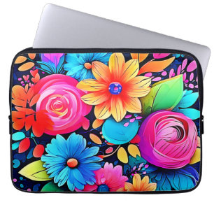 Housse Pour Ordinateur Portable L'art floral animé