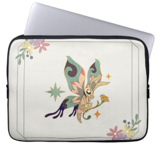 Housse Pour Ordinateur Portable L'Art Graphique De La Façade, Papillon Fée Beige