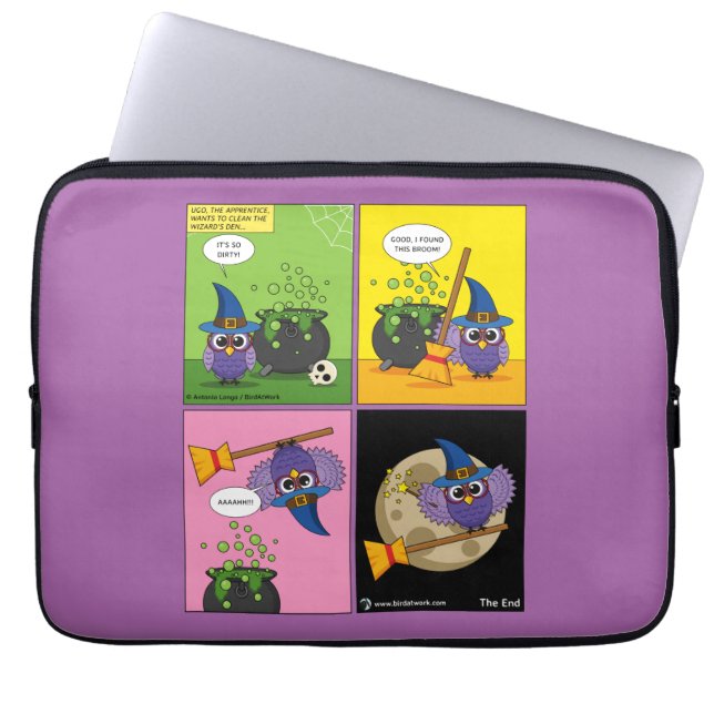 Housse Pour Ordinateur Portable L'Assistant Apprentice - Cleaning Comic (Devant)