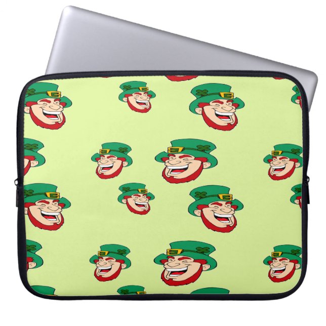 Housse Pour Ordinateur Portable Laughing leprechauns sur vert clair (Devant)