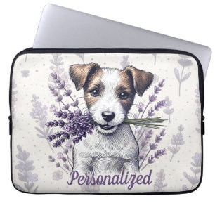 Housse Pour Ordinateur Portable Lavender Terrier Love