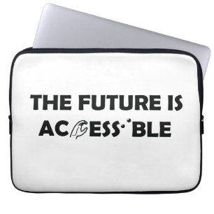 Housse Pour Ordinateur Portable L'avenir est accessible ASL Sign Language Braille