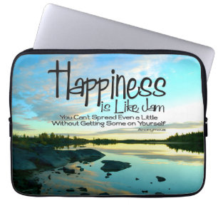 Housse Pour Ordinateur Portable "Le bonheur c'est comme de la confiture"