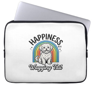 Housse Pour Ordinateur Portable Le bonheur est un design pour amoureux de chiens à