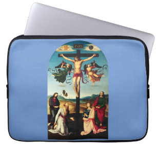 Housse Pour Ordinateur Portable Le Christ crucifié avec la Vierge Marie