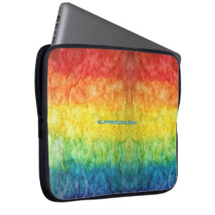 Housse Pour Ordinateur Portable Le drapeau tie-dyé de SlipperyJoe arc-en-ciel pres