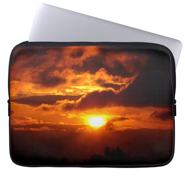 Housse Pour Ordinateur Portable Le feu dans le ciel (Devant)