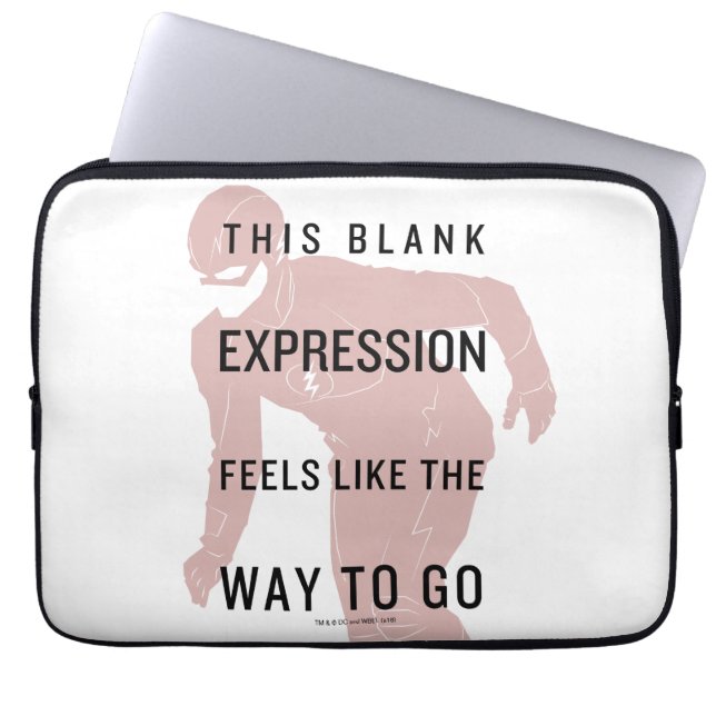 Housse Pour Ordinateur Portable Le Flash | Silhouette du devis "Expression vide" (Devant)