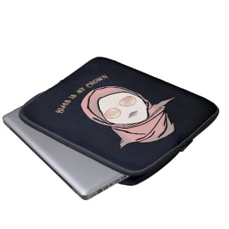 Housse Pour Ordinateur Portable Le hijab est mon illustration de la Couronne L'or