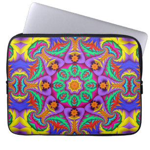 Housse Pour Ordinateur Portable Le kaléidoscope tropical, motifs géométriques