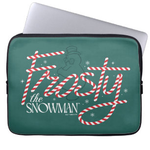 Housse Pour Ordinateur Portable Le logo du Sucre de canne Snowman Frosty