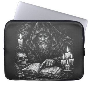 Housse Pour Ordinateur Portable Le Magicien Étudiant le Grimoire — par BurnsInHell