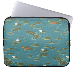 Housse Pour Ordinateur Portable Le Motif blanc Lotus Alligator Waters