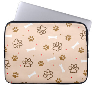 Housse Pour Ordinateur Portable Le motif mignon de chien avec des pattes désosse