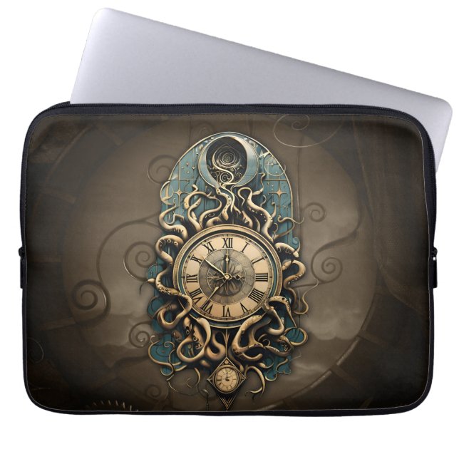 Housse Pour Ordinateur Portable Le mystérieux mouvement steampunk. (Devant)