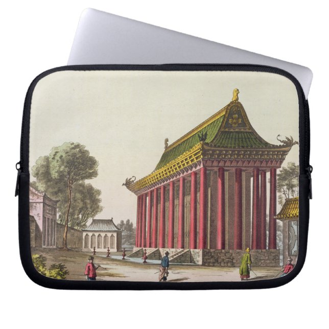 Housse Pour Ordinateur Portable "Le palais européen" au Yuen-Ming-Yuan, illustrat (Devant)