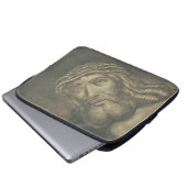 Housse Pour Ordinateur Portable Le Saint Visage de Jésus en Art Monochrome (Devant bas)