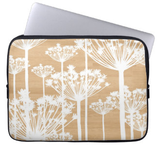 Housse Pour Ordinateur Portable Le souhait en bois d'arrière - plan fleurit le