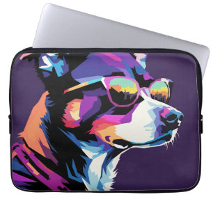 Housse Pour Ordinateur Portable Le visage de chien pop art
