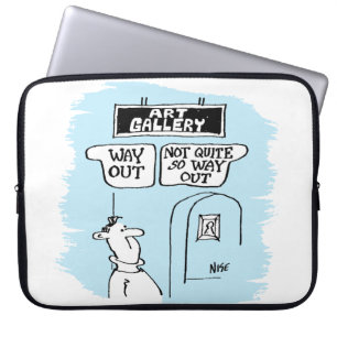 Housse Pour Ordinateur Portable Le visiteur est perplexe par les enseignes d'une g