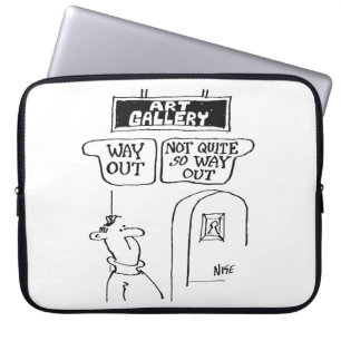 Housse Pour Ordinateur Portable Le visiteur est perplexe par les enseignes d'une g